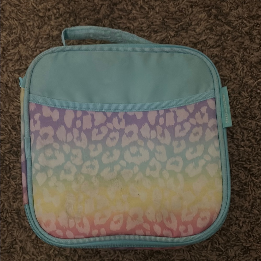 Colorful Leopard Print Kids Lunch Bag